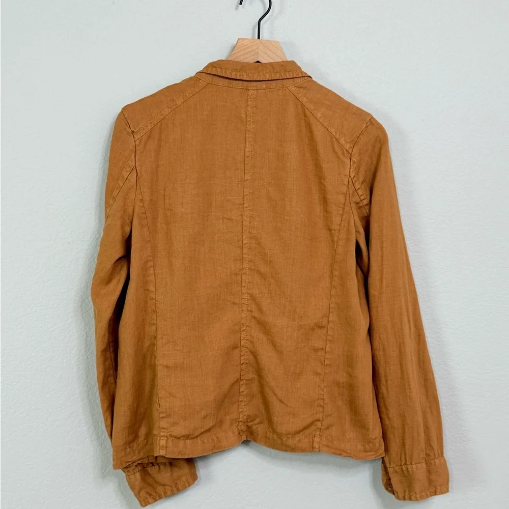 J Crew Natural Linen Vintage Safari Blazer, Pocket Utility Jacket - Picture 8 of 13